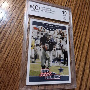 2006 Topps Football True Champions #5 Troy Aikman Dallas Cowboys - BCCG 10 MINT